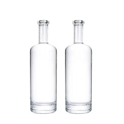 375ml 500ml 750ml Spirits Liquor Glass Bottle Vodka Gin Rum Alcohol Whiskey Bottle Glass Liquor Bottle With Cork