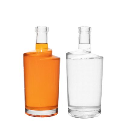 Gin Whiskey Liquor Brandy Vodka Bottles 750ml Beverage Cork Screen Print Glass Decal ClearGlass Liquor Bottles