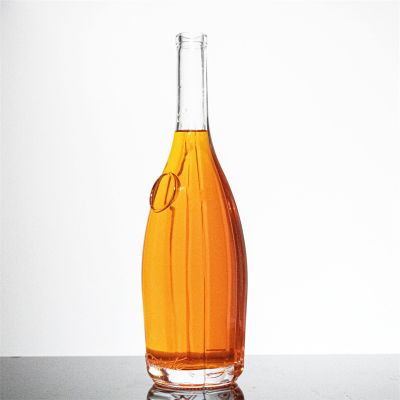Custom 500ml Vodka Glass Bottle 500ml Liquor Whisky Bottle White Screen Printing Glass Liquor Glass Bottle