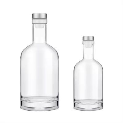 Custom 375ml 500ml 750Ml 1 Liter Glass Bottle Gin Whisky Vodka Spirit Glass Bottle for Liquor with Cap
