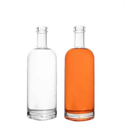 Custom Empty Vodka Bottle 375ml 500ml 750ml Glass Bottle Whiskey Liquor Glass Bottle For Sale