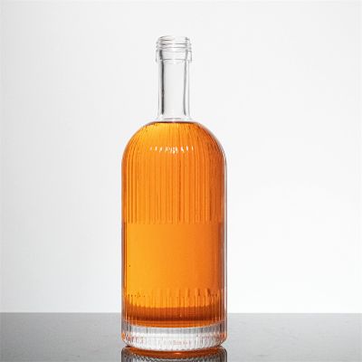 Best Seller Rectangular 750ml Tequila Rum Whisky Liquor Spirit Glass Bottle with Cork
