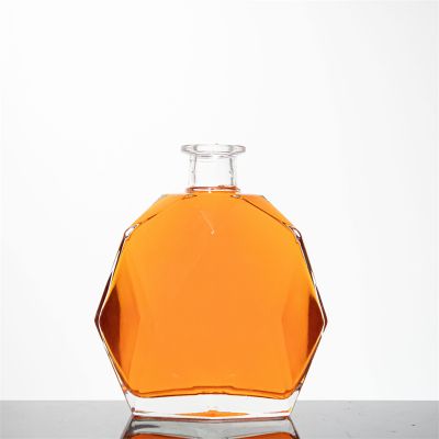 Glass Bottle Manufacturer 700ml Unique Shape Tequila Rum Whisky Liquor Spirit Glass Bottle