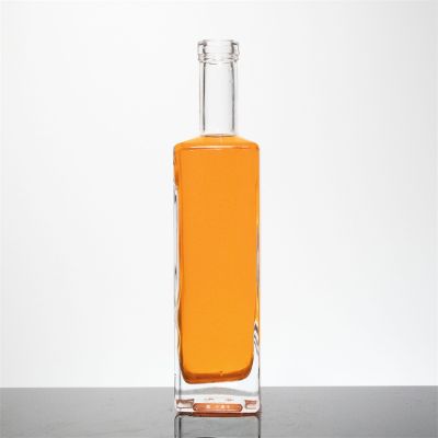 Top grade 700ml tall and tin color coating vodka rum glass bottle gin glass bottle for sale