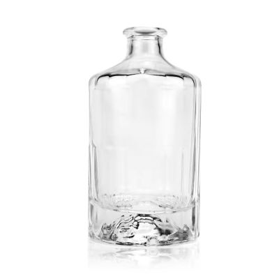 Wholesale Round Wine Liquor Glass Spirit Bottles Super Flint 500ml Glass Whisky Vodka Empty Bottles