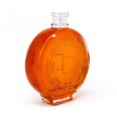 Custom Clear Empty 50/100/500/700/750ml/1 liter Gin,Wine, Rum,Vodka,Whiskey Spirit Liquor glass Bottle With Label