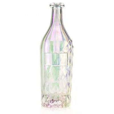 High quality China Factory Customized empty colorful liquor bottle glass wine bottle wholesale