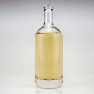 Wholesale Custom Flint Classical Empty Brandy Gin Rum Vodka Tequila Liquor Glass Bottle with Cork Stopper
