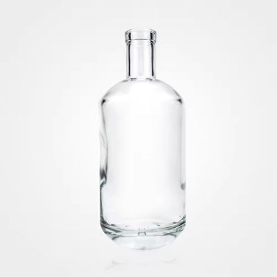 750ml Clear Round Glass Gin Whiskey Vodka Bottle Super Flint 75cl Glass Liquor Bottles
