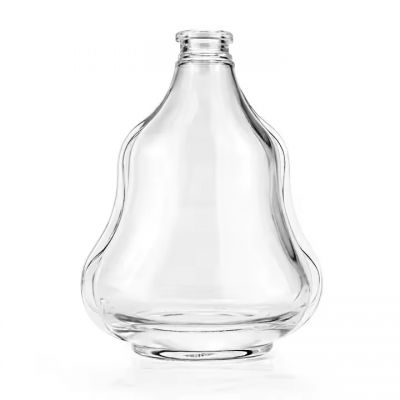 Customized Shaped Cork Top Glass Liquor Bottle 750ml Glass Empty Gin Vodka Whiskey Bottle