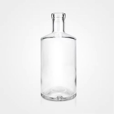 Wholesale 700ml shoulder vodka whisky tequila glass bottle for liquor