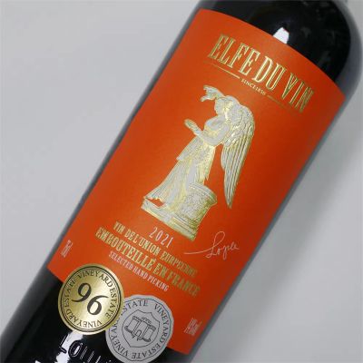 GH-Printing Customized wine label hot stamping Sticker Non Remove Texture Paper stamping bottle labels Non Remove Sticker