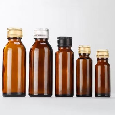 Wholesale 30ml Brown Glass Bottles Oral Liquid Food Grade Amber Glass Bottle with Screw Twist Lid