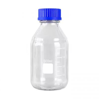 1000ml Laboratory Round glass bottle with Blue Screw big Cap 1 liter Glass Media Storage Reagent Bottle