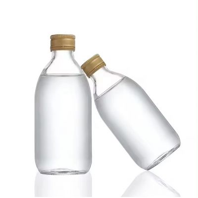 wholesale Clear Glass Sirop Bottle amber glass saline water bottle with tamper proof caps customized
