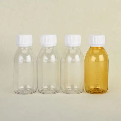 100cc PET Plastic Liquid Cough Syrup Bottle Medical Pharmaceutical Bottle With Screw cap
