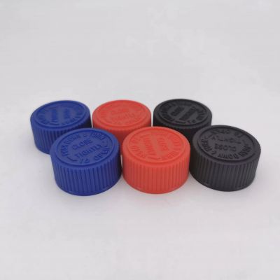 Recyclable leak-proof 28 mm CRC caps plastic material press twist caps PE foam liner Child proof caps