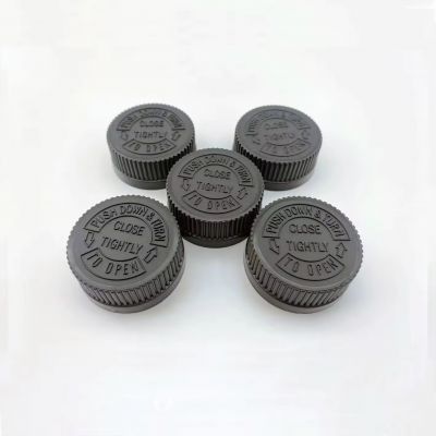 Eco-friendly packaging 32 mm child resistant cap ribbed side double wall screw cap plastic cap