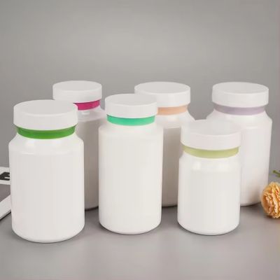 Prescription Vials White Customized PET Pill Bottles Plastic Medicine Dietary Supplement Vitamins Container Canister