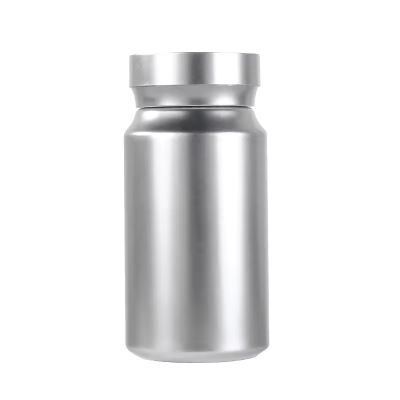 IN STOCK PET Empty Medical Capsule Pill Bottle Plastic Silver Vitamin Supplement Tablet Capsule Bottle with Screw Cap