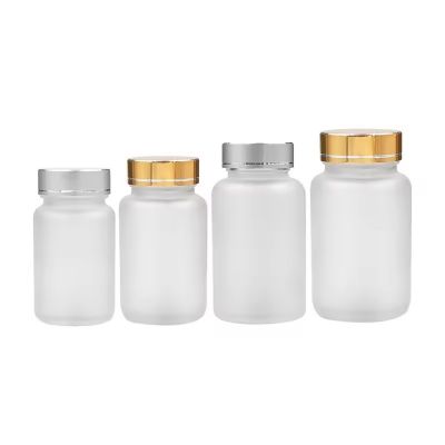 Factory direct sell 88ml 110ml 135ml 170ml empty round clear capsule glass bottle with screw lid