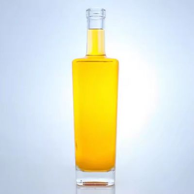 Low price factory direct sales 1000ml square liquor glass bottle for spirits vodka whisky with lid