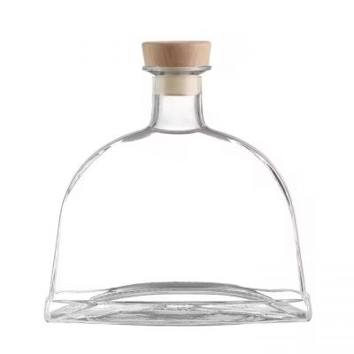 wholesale price sealing type thick bottom flat whisky bottles