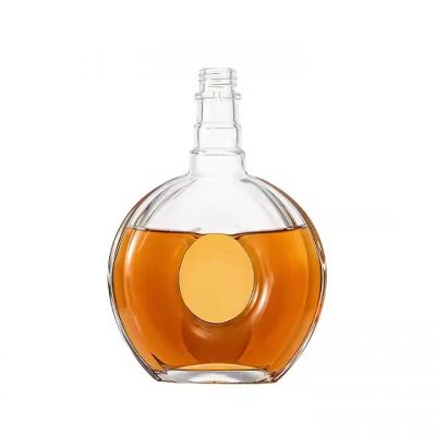 High Grade Transparent 500ml Whiskey Glass Liquor Bottle With Lids