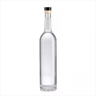 Empty Custom whisky spirits vodka burgundy clear 500ml 750ml glass bottle for wine with cork