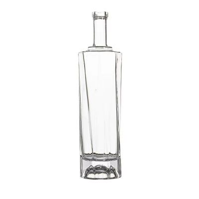 Wholesale Luxury Glass Liquor Bottles 750ml 100ml Gin Whisky Spirit Vodka Brandy Glass Bottle With Stopper