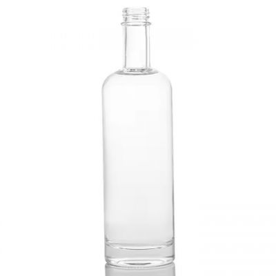 Wholesale 250ml 300ml 350ml 400ml 500ml 750ml 1000ml Clear Round Whiskey Vodka Gin Spirits Glass Bottle With Screw Cap