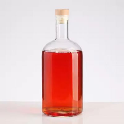 Exquisite Emboss 750ml Vodka Kendo Type Glass Bottle For Caps