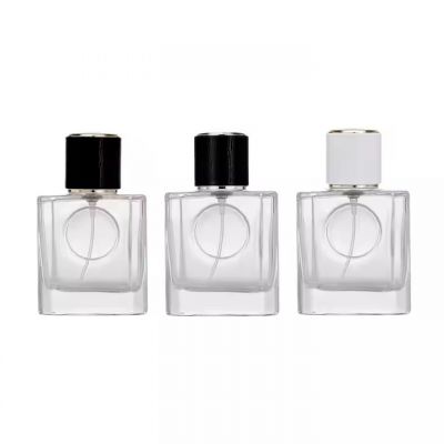 Unique Design Thick Bottom Glass Perfume Bottle 50ml Empty Polygonal Octagon Shape Spray Perfume Bottle With Lid