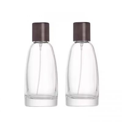 Hot Selling Round Bottom Cone Shape Crimp Spray Pump Cap Glass Perfume Bottle Manufacturer Empty 100ml Clear Glass Spray Bottles