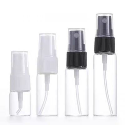 Wholesale 5ml 10ml 15ml 20ml Small Mini Empty Spray Refillable Parfum Tester Travel Round Glass Sample Perfume Atomizer Bottle