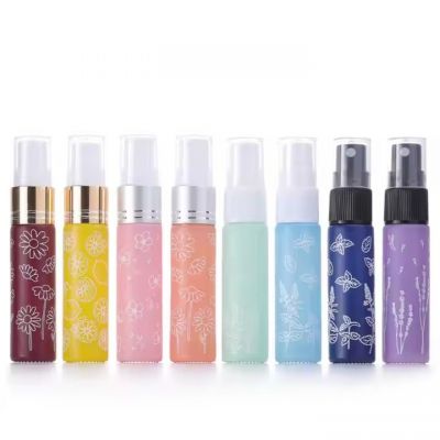 Wholesale Macaron Color Glass Spray Bottle Travel Size Portable Empty Cylinder Mini Perfume Bottle 10ml With Plastic Sprayer