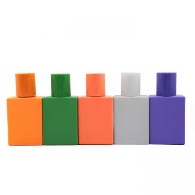 High Quality 6 Matte Colors 30ml Glass Perfume Bottle Rectangle Atomizer Sprayer Portable Empty Perfume Spray Bottle Packaging
