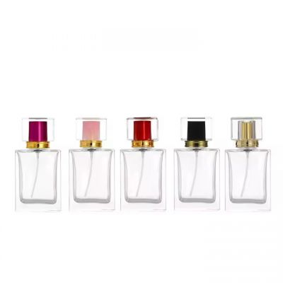 50ml 100ml China Factory Best Seller Empty High Quality Thick Wall Crimp Neck 15mm Spray Glass Perfume Bottle With Black Top