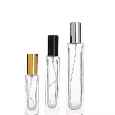Wholesale Square Refillable Glass Spray Perfume Bottles 30ml 50ml 100ml Empty Rectangular Spray Atomizer Bottle With Spray Pump