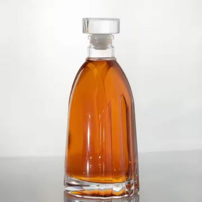 China 500ml 750ml Glass Bottle Wine Flint Wine Bottle Frosted Vodka Bottle for Wholesale