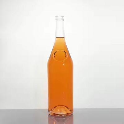 Wholesale Custom Design 750ml 1000ml Frosted Vodka Glass Bottle Gin Bottle with Decal