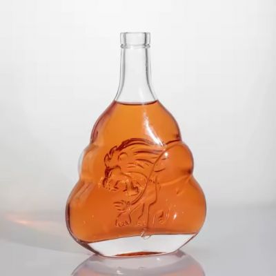 Special Shape Frost Vodka Bottle Flat Whiskey Bottle 500ml 700ml 750ml Guala Cap Liquor Glass Bottle
