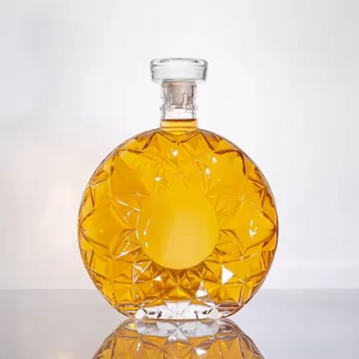 700ml 750ml Alcohol Wine Bottle Elegant Design Flint White Bottle Xo Brandy Whisky Glass Bottle