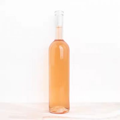 Wholesale Round 700ml Empty Milk Fruit Juice Drink Glass Bottles With White Tamper Proof Cap