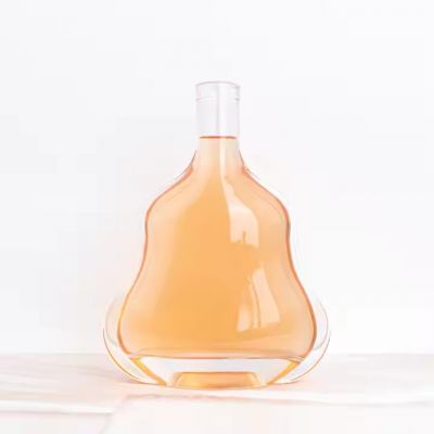 Wholesale Round 700ml Empty Milk Fruit Juice Drink Glass Bottles With White Tamper Proof Cap