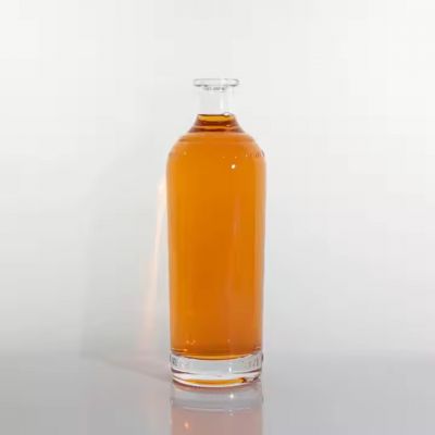 Wholesale Round 700ml Empty Milk Fruit Juice Drink Glass Bottles With White Tamper Proof Cap
