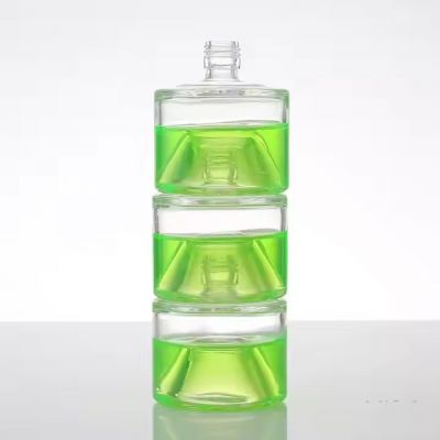 Small Size 100ML 180ml Clear Square Shape Narrow Mouth Wine Bottle Customized Logo Label with Metal Cap