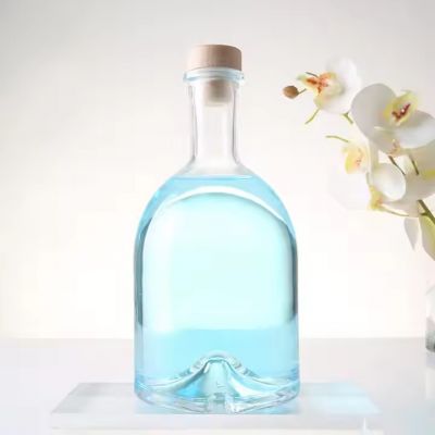Clear 500ml 700ML Empty Wine Spirit Gin Rum Alcohol Whiskey Liquor Vodka Glass Bottle With Cork Top Cap
