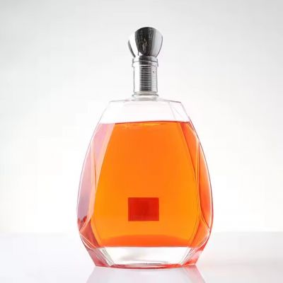 New Shape Custom Extra Flint Oslo Apothek 750ml 700ml Glass Bottle With Wooden Stopper for Gin Tequila Whisky Vodka Rum