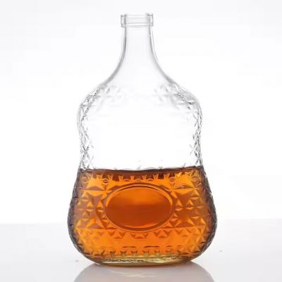 Custom Super Flint Luxury Cylinder Shape Cork Top XO Vodka Gin Spirit Empty Clear 500ml 1 Liter Glass Bottles Manufacturer Sale